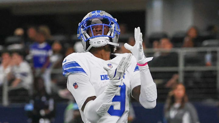 Detroit Lions wide receiver Jameson Williams (9).