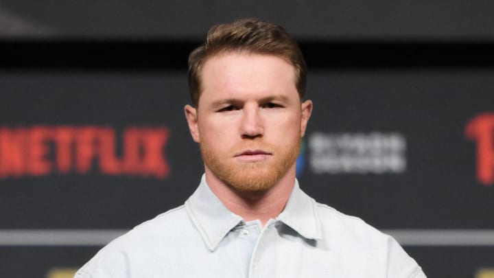CANELO ALVAREZ during a June 26, 2025 press conference.