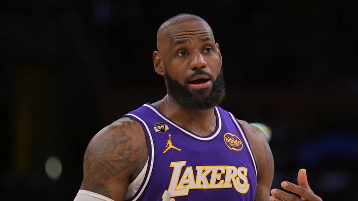 Feb 5, 2026; Los Angeles, California, USA; Los Angeles Lakers forward LeBron James (23) reacts after a foul in the second half against the Philadelphia 76ers at Crypto.com Arena. Mandatory Credit: Jayne Kamin-Oncea-Imagn Images Feb 5, 2026; Los Angeles, California, USA; Los Angeles Lakers forward LeBron James (23) reacts after a foul in the second half against the Philadelphia 76ers at Crypto.com Arena. Mandatory Credit: Jayne Kamin-Oncea-Imagn Images