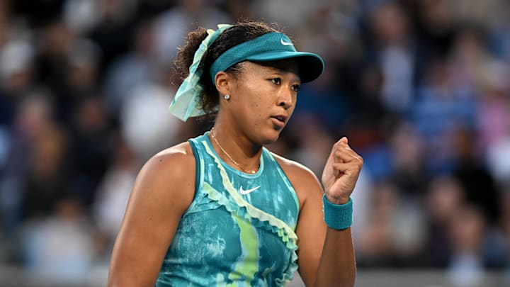 Naomi Osaka during her win over Sorana Cirstea at the 2026 Australian Open. Naomi Osaka during her win over Sorana Cirstea at the 2026 Australian Open.