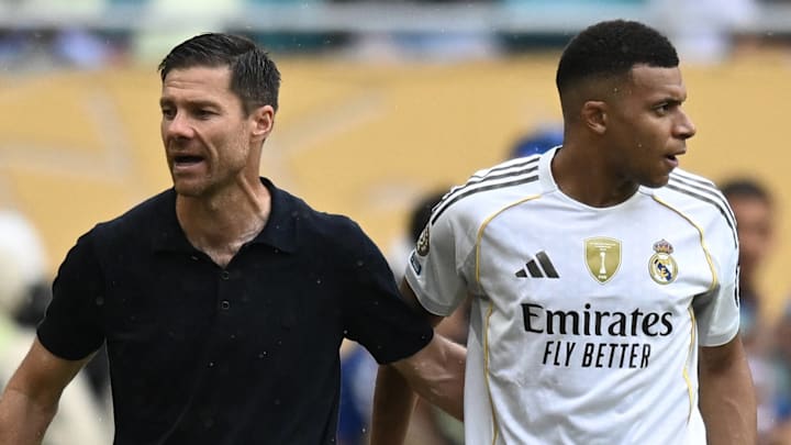 Kylian Mbappé (right) earned his first minutes under Xabi Alonso against Juventus.