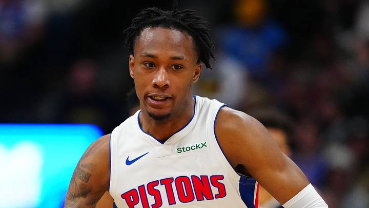 Dec 28, 2024; Denver, Colorado, USA; Detroit Pistons forward Ronald Holland II (00) dribbles up court in the second half against the Denver Nuggets at Ball Arena. Mandatory Credit: Ron Chenoy-Imagn Images Dec 28, 2024; Denver, Colorado, USA; Detroit Pistons forward Ronald Holland II (00) dribbles up court in the second half against the Denver Nuggets at Ball Arena. Mandatory Credit: Ron Chenoy-Imagn Images