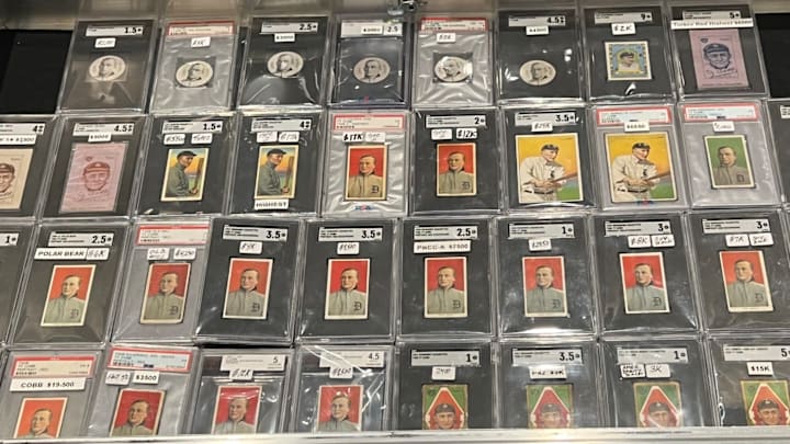 A small number of the pre-war baseball cards Donson and Hughes purchased from a collector