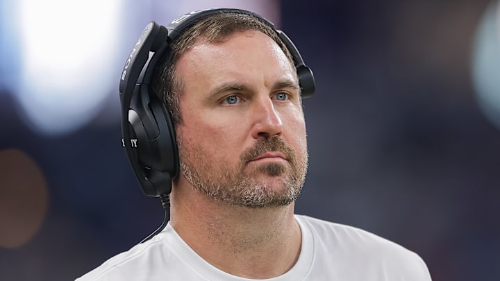 Jim Bob Cooter of the Indianapolis Colts on the sidelines