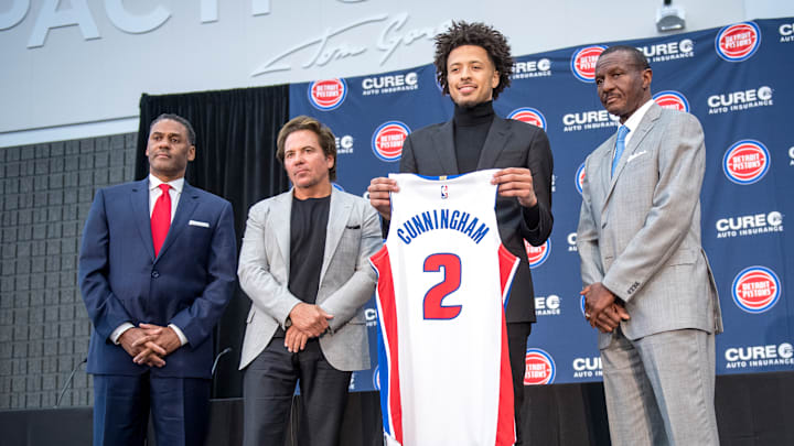 Detroit Pistons Introduce First NBA Draft First Overall Pick Cade Cunningham