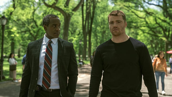 The Night Agent. (L to R) Albert Jones as Deputy Director Aiden Mosley, Gabriel Basso as Peter Sutherland in episode 310 of The Night Agent