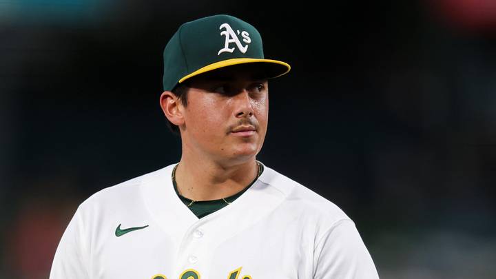 Jun 18, 2026; West Sacramento, California, USA; Athletics pitcher Gage Jump (61) walks off the mound during the seventh inning against the Los Angeles Angels at Sutter Health Park. Mandatory Credit: Sergio Estrada-Imagn Images Jun 18, 2026; West Sacramento, California, USA; Athletics pitcher Gage Jump (61) walks off the mound during the seventh inning against the Los Angeles Angels at Sutter Health Park. Mandatory Credit: Sergio Estrada-Imagn Images