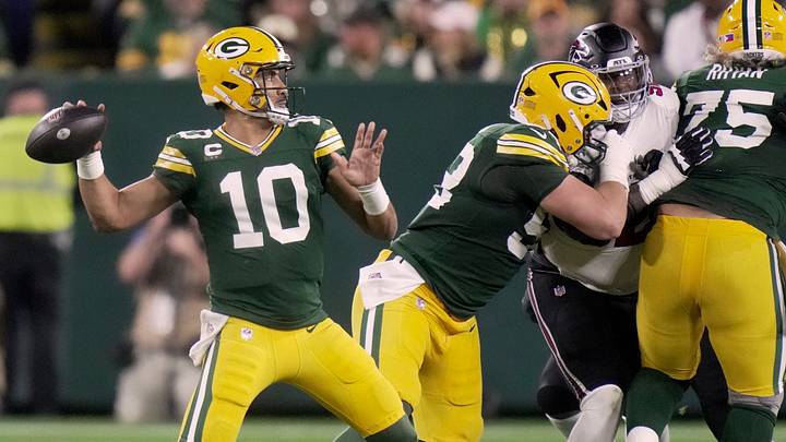 Green Bay Packers quarterback Jordan Love (10) throws a pass during the second quarter of their game against the Atlanta Falcons Thursday, Sept. 24, 2026 at Lambeau Field in Green Bay, Wisconsin. Green Bay Packers quarterback Jordan Love (10) throws a pass during the second quarter of their game against the Atlanta Falcons Thursday, Sept. 24, 2026 at Lambeau Field in Green Bay, Wisconsin.