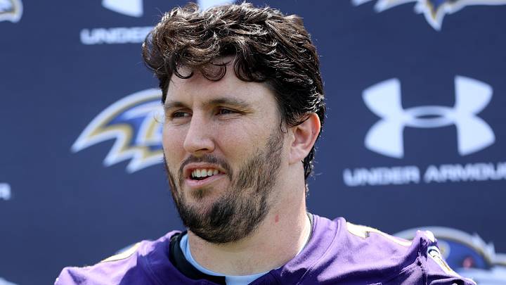 Baltimore Ravens guard Andrew Vorhees Baltimore Ravens guard Andrew Vorhees