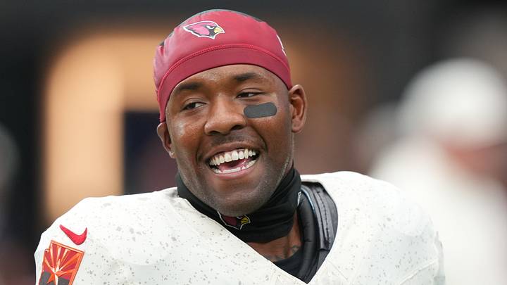 Arizona Cardinals safety Budda Baker (3) laughs
