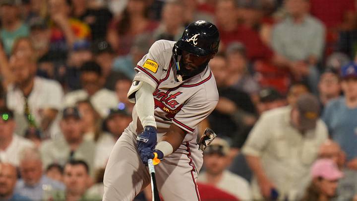 May 26, 2026; Boston, Massachusetts, USA; Atlanta Braves center fielder Michael Harris II (23) hits a two run home run against the Boston Red Sox in the eighth inning at Fenway Park. Mandatory Credit: David Butler II-Imagn Images May 26, 2026; Boston, Massachusetts, USA; Atlanta Braves center fielder Michael Harris II (23) hits a two run home run against the Boston Red Sox in the eighth inning at Fenway Park. Mandatory Credit: David Butler II-Imagn Images