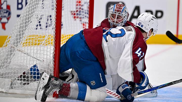 Oct 13, 2026; Dallas, Texas, USA; Colorado Avalanche goaltender Mackenzie Blackwood (39) and Avalanche defenseman Josh Manson (42) faces the Dallas Stars attack during the second period at the American Airlines Center. Mandatory Credit: Jerome Miron-Imagn Images Oct 13, 2026; Dallas, Texas, USA; Colorado Avalanche goaltender Mackenzie Blackwood (39) and Avalanche defenseman Josh Manson (42) faces the Dallas Stars attack during the second period at the American Airlines Center. Mandatory Credit: Jerome Miron-Imagn Images