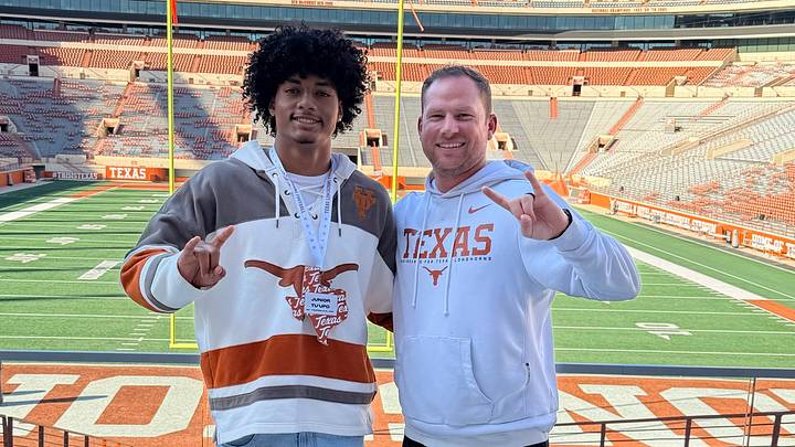 Texas Longhorns commit Junior Tu'upo and DB's Coach Blake Gideon
