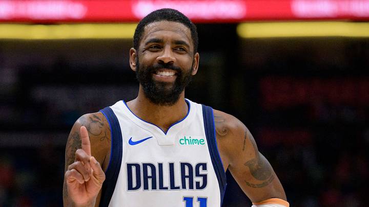 Jan 29, 2025; New Orleans, Louisiana, USA; Dallas Mavericks guard Kyrie Irving (11) reacts to fan during the second half against the New Orleans Pelicans at Smoothie King Center. Mandatory Credit: Matthew Hinton-Imagn Images Jan 29, 2025; New Orleans, Louisiana, USA; Dallas Mavericks guard Kyrie Irving (11) reacts to fan during the second half against the New Orleans Pelicans at Smoothie King Center. Mandatory Credit: Matthew Hinton-Imagn Images