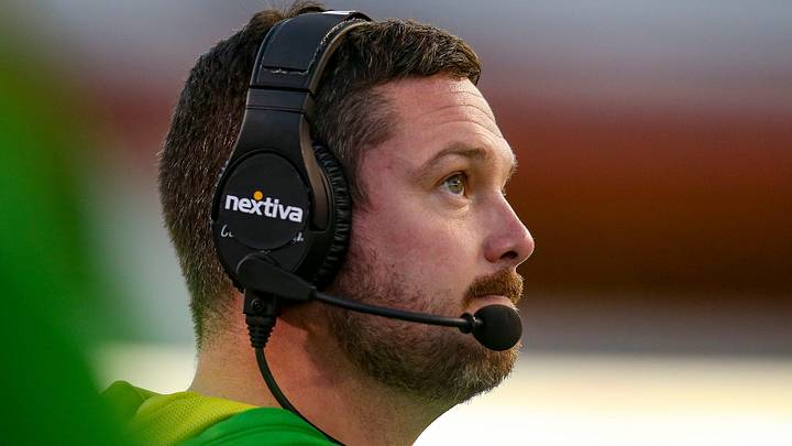 Oregon head coach Dan Lanning watches the clock expire as the No. 9 Oregon Ducks fell to the No. 21 Oregon State Beavers at Reser Stadium in Corvallis, Ore. Saturday, Nov. 26, 2022.

Ncaa Football Uo Vs Osu Rivalry Game University Of Oregon At Oregon State