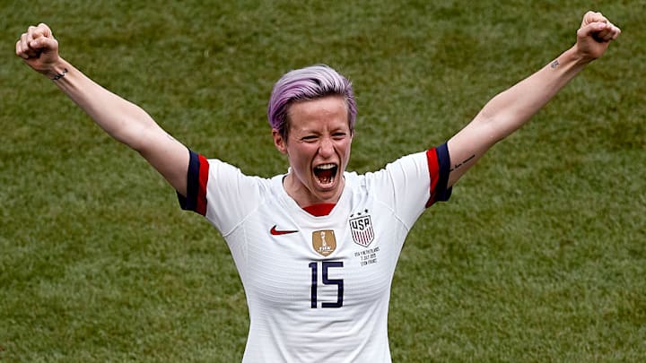 USWNT legend Megan Rapinoe won two Women’s World Cups during here career. USWNT legend Megan Rapinoe won two Women’s World Cups during here career.