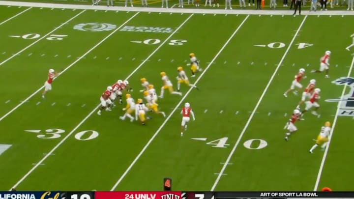 UNLV runs a fake punt against Cal during the LA Bowl.