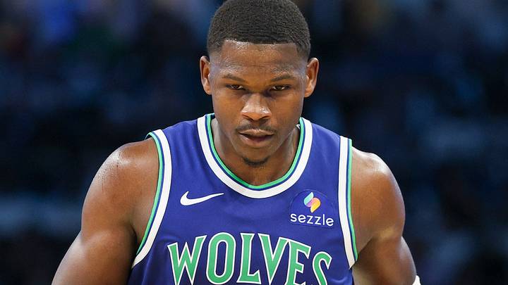 Minnesota Timberwolves guard Anthony Edwards (5) looks on against the Orlando Magic in the second quarter at Kia Center. Mandatory Credit: Nathan Ray Seebeck-Imagn Images