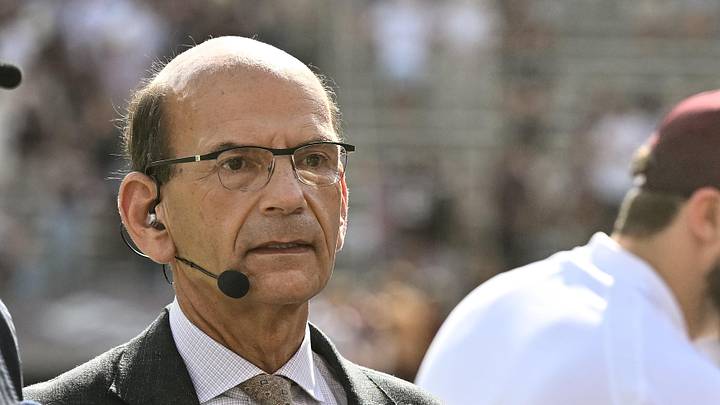 SEC Nation's Paul Finebaum on set. SEC Nation's Paul Finebaum on set.