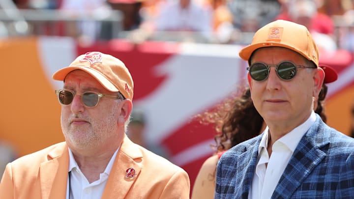  Tampa Bay Buccaneers owner Avram Glazer, owner Edward Glazer and owner Joel Glazer 