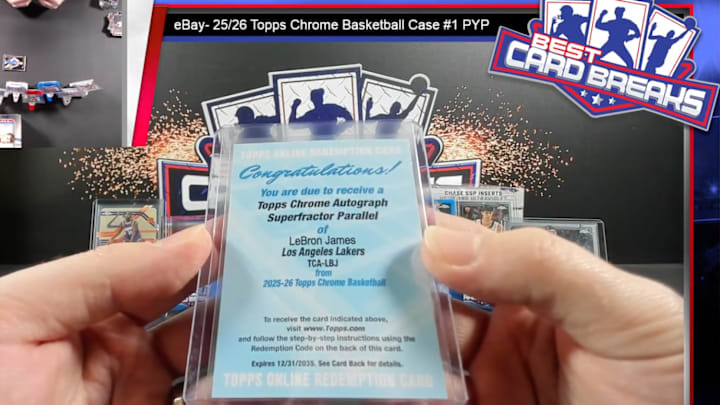 BestCardBreaks pulled an epic LeBron James Topps Chrome 1/1 Superfractor Auto
