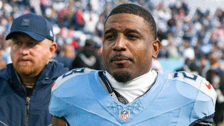 Former Tennessee Titans safety Quandre Diggs (28) walks off the field post game against the New England Patriots