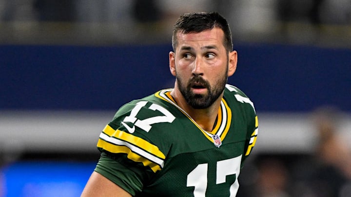 Green Bay Packers kicker Brandon McManus (17) walks off the field after he kicked a field goal at Dallas. Green Bay Packers kicker Brandon McManus (17) walks off the field after he kicked a field goal at Dallas.