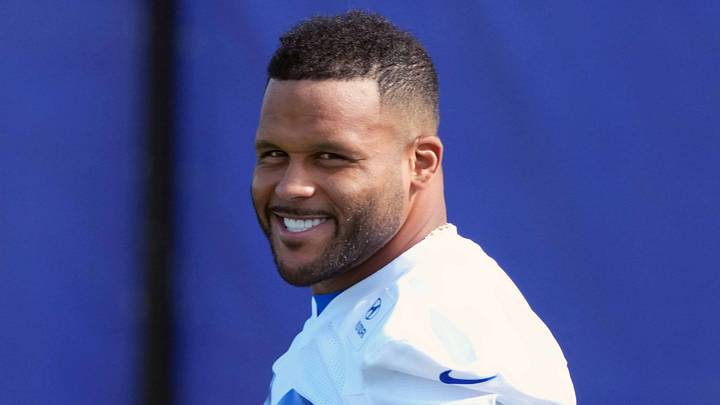 Los Angeles Rams defensive end Aaron Donald. Los Angeles Rams defensive end Aaron Donald.