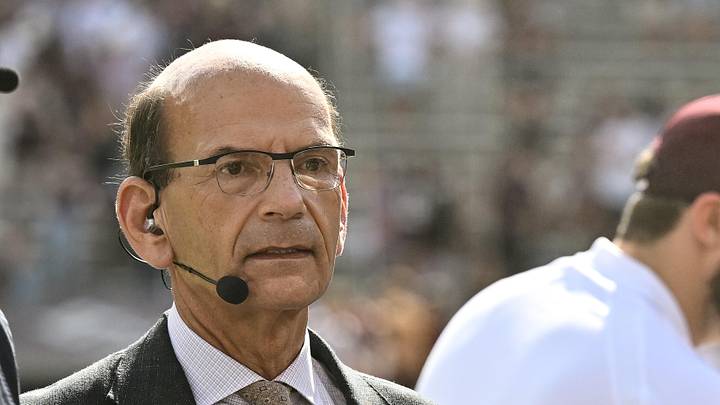 SEC Nation's Paul Finebaum speaks on the sideline 