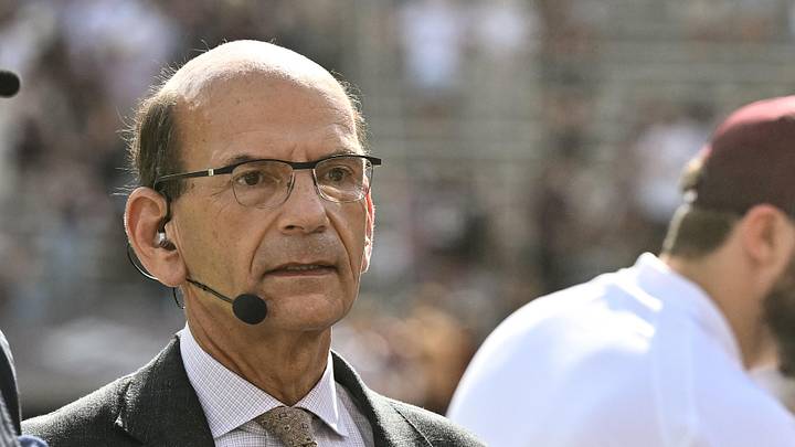SEC Nation's Paul Finebaum speaks on the sideline. SEC Nation's Paul Finebaum speaks on the sideline.