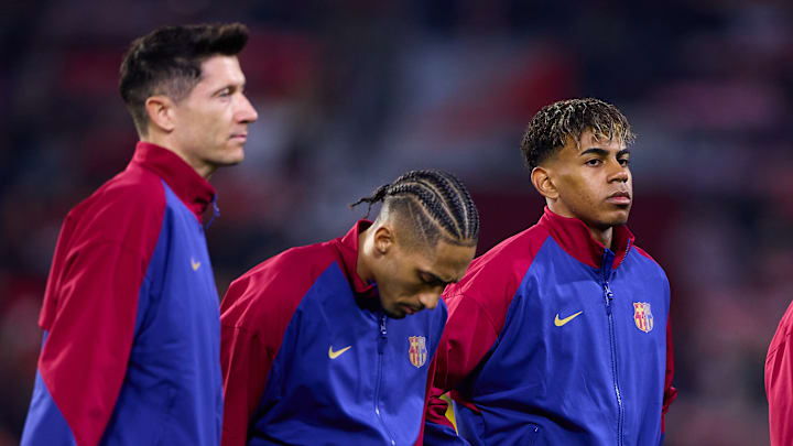 Raphinha, Robert Lewandowski, Lamine Yamal - FC Barcelone