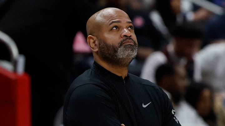 May 5, 2026; Detroit, Michigan, USA; Detroit Pistons head coach J.B. Bickerstaff looks on in the first half against the Cleveland Cavaliers during game one of the second round of the 2026 NBA Playoffs at Little Caesars Arena. Mandatory Credit: Rick Osentoski-Imagn Images May 5, 2026; Detroit, Michigan, USA; Detroit Pistons head coach J.B. Bickerstaff looks on in the first half against the Cleveland Cavaliers during game one of the second round of the 2026 NBA Playoffs at Little Caesars Arena. Mandatory Credit: Rick Osentoski-Imagn Images