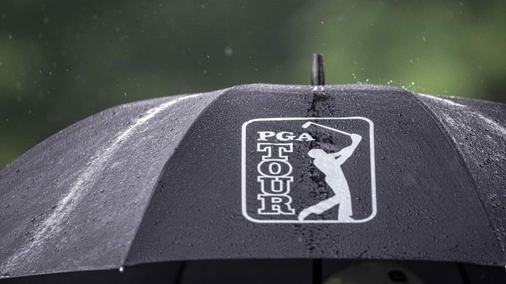 The PGA Tour has made a rule change for when there are wet conditions. The PGA Tour has made a rule change for when there are wet conditions.