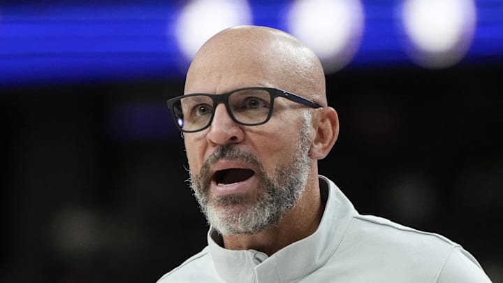 Dallas Mavericks head coach Jason Kidd during the second half against the Los Angeles Lakers.