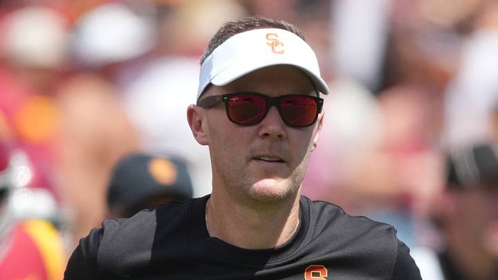 Aug 29, 2026; Los Angeles, California, USA; USC Trojans head coach Lincoln Riley head coach Lincoln Riley Lincoln Riley Riley enters the field before the game against the San José State Spartans at United Airlines Field at Los Angeles Memorial Coliseum Aug 29, 2026; Los Angeles, California, USA; USC Trojans head coach Lincoln Riley head coach Lincoln Riley Lincoln Riley Riley enters the field before the game against the San José State Spartans at United Airlines Field at Los Angeles Memorial Coliseum