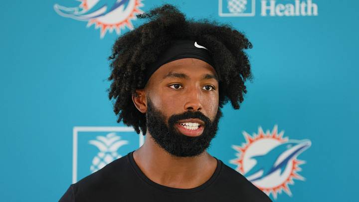 Miami Dolphins running back Salvon Ahmed Miami Dolphins running back Salvon Ahmed