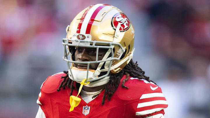 Dec 17, 2023; Glendale, Arizona, USA; San Francisco 49ers wide receiver Brandon Aiyuk (11) against the Arizona Cardinals at State Farm Stadium. Mandatory Credit: Mark J. Rebilas-USA TODAY Sports