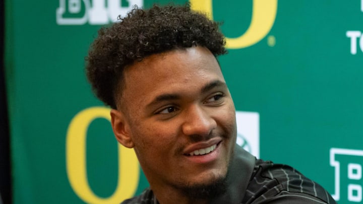 nfl draft Kenyon Sadiq new york jets oregon Jamari Johnson Dan Lanning Drew Mehringer dante moore kendre harrison 