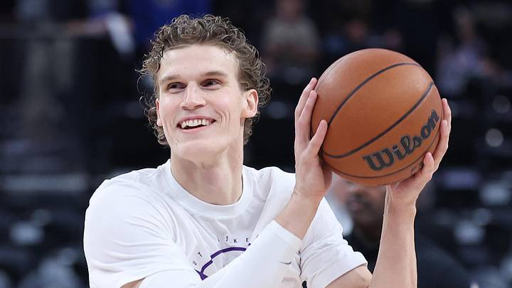 Dec 15, 2025; Salt Lake City, Utah, USA; Utah Jazz forward Lauri Markkanen (23) warms up before the game against the Dallas Mavericks at Delta Center. Mandatory Credit: Rob Gray-Imagn Images