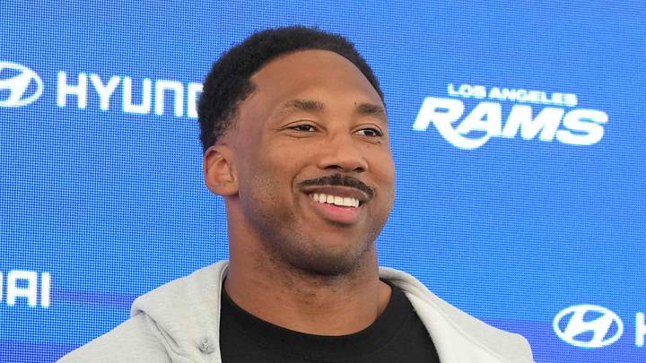 Los Angeles Rams defensive end Myles Garrett (95). Mandatory Credit: Kirby Lee-Imagn Images
