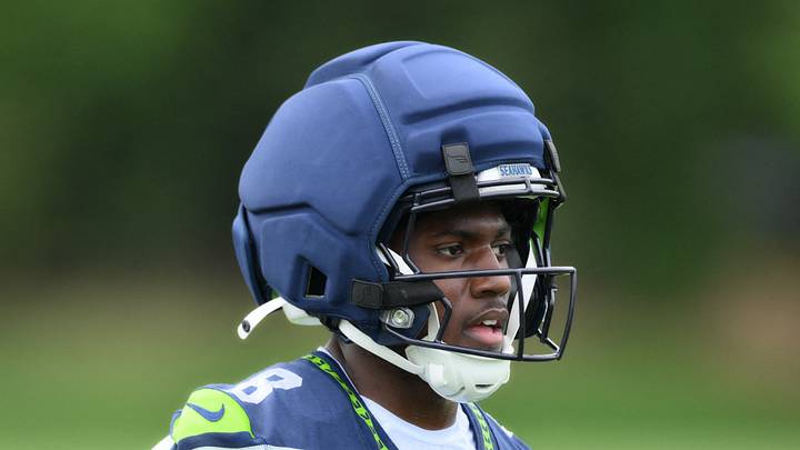 Seattle Seahawks running back Jadarian Price during the first training camp. Seattle Seahawks running back Jadarian Price during the first training camp.