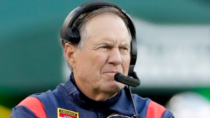 New England Patriots coach Bill Belichick watches the action against the Green Bay Packers in 2022.