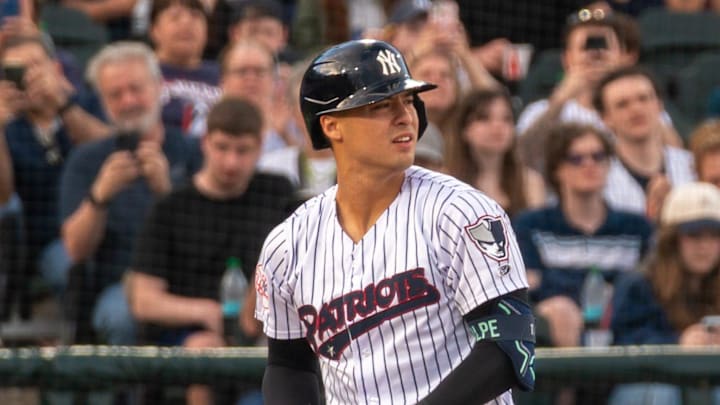 Yankees shortstop Anthony Volpe continued his rehab assignment with the Somerset Patriots at TD Bank Ballpark in Bridgewater on April 17, 2026.