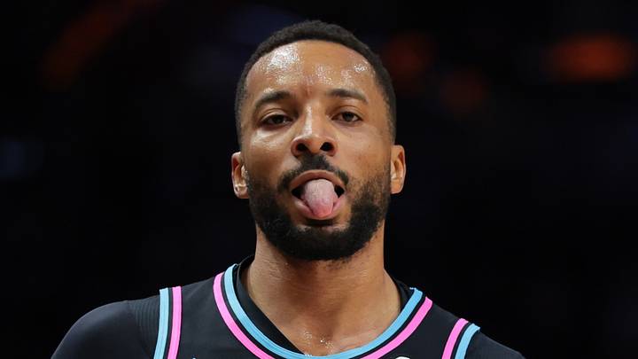 Jan 3, 2026; Miami, Florida, USA; Miami Heat guard Norman Powell (24) reacts after scoring against the Minnesota Timberwolves during the third quarter at Kaseya Center. Mandatory Credit: Sam Navarro-Imagn Images Jan 3, 2026; Miami, Florida, USA; Miami Heat guard Norman Powell (24) reacts after scoring against the Minnesota Timberwolves during the third quarter at Kaseya Center. Mandatory Credit: Sam Navarro-Imagn Images