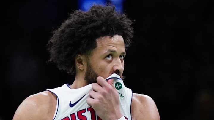 Nov 26, 2025; Boston, Massachusetts, USA; Detroit Pistons guard Cade Cunningham (2): David Butler II-Imagn Images