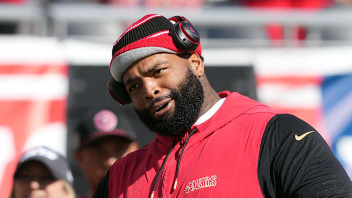 San Francisco 49ers offensive tackle Trent Williams (right)