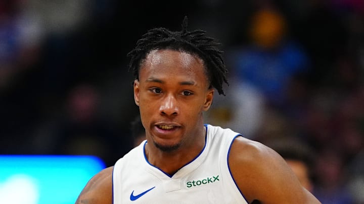 Detroit Pistons forward Ronald Holland II (00) dribbles up court in the second half against the Denver Nuggets at Ball Arena on Dec 28, 2024.
