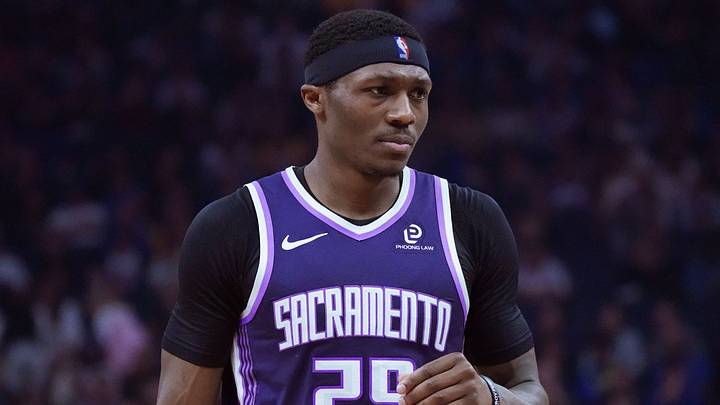 Apr 7, 2026; San Francisco, California, USA;  Sacramento Kings guard-forward Daeqwon Plowden (29) waits for play to resume against the Golden State Warriors in the second quarter at Chase Center. Mandatory Credit: David Gonzales-Imagn Images