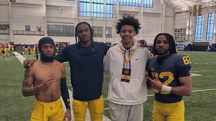 Trae Taylor hanging out with Michigan football players