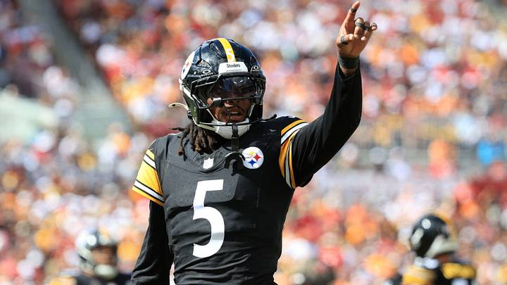 Oct 18, 2026; Tampa, Florida, USA; Pittsburgh Steelers cornerback Jalen Ramsey (5) celebrates after a play during the third quarter against the Tampa Bay Buccaneers at Raymond James Stadium. Mandatory Credit: Kim Klement Neitzel-Imagn Images Oct 18, 2026; Tampa, Florida, USA; Pittsburgh Steelers cornerback Jalen Ramsey (5) celebrates after a play during the third quarter against the Tampa Bay Buccaneers at Raymond James Stadium. Mandatory Credit: Kim Klement Neitzel-Imagn Images